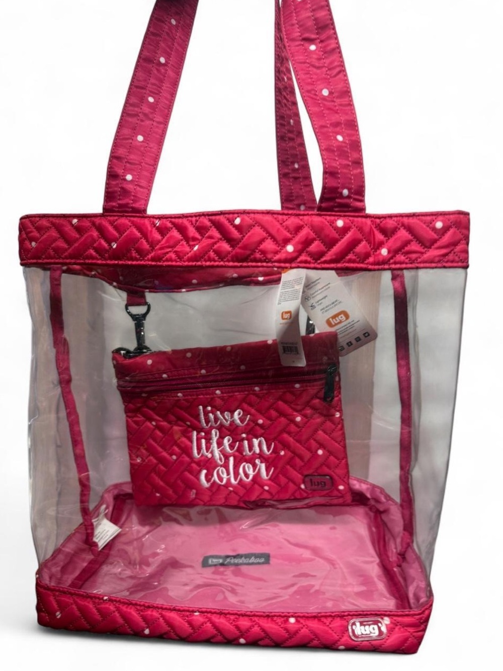 Lug Peekaboo Tote Rose Dot - Picture 1 of 1